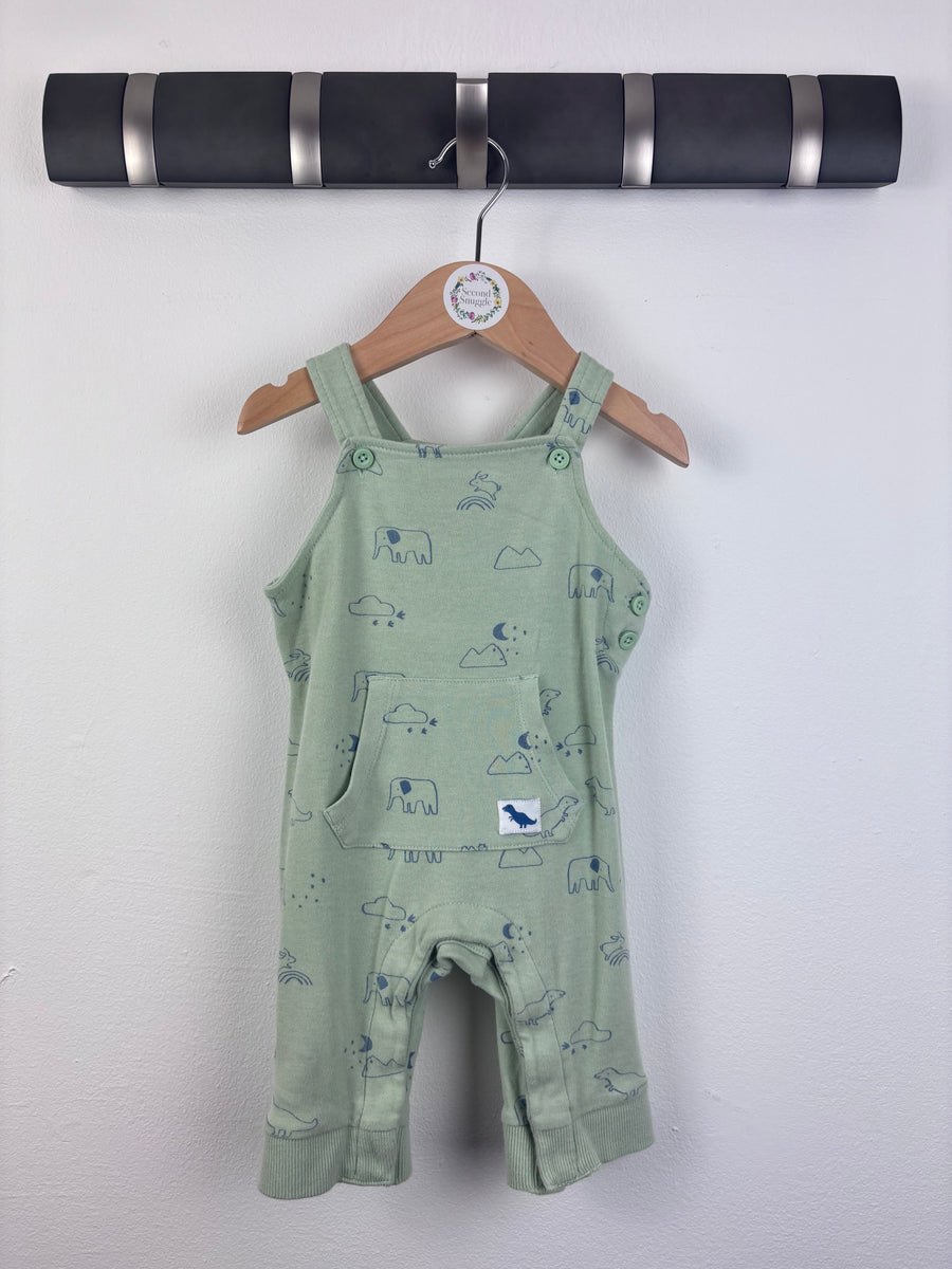 John Lewis Animal Print Dungarees 3–6 Months-Dungarees-Second Snuggle Preloved