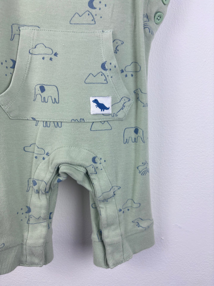John Lewis Animal Print Dungarees 3–6 Months-Dungarees-Second Snuggle Preloved