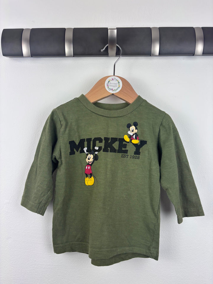 Next Mickey Mouse Top 6–9 Months-Tops-Second Snuggle Preloved
