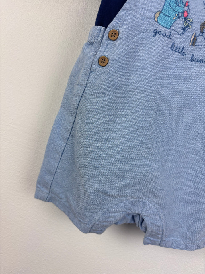 M&S Bunny Dungarees Set 0-3 Months-Dungarees-Second Snuggle Preloved