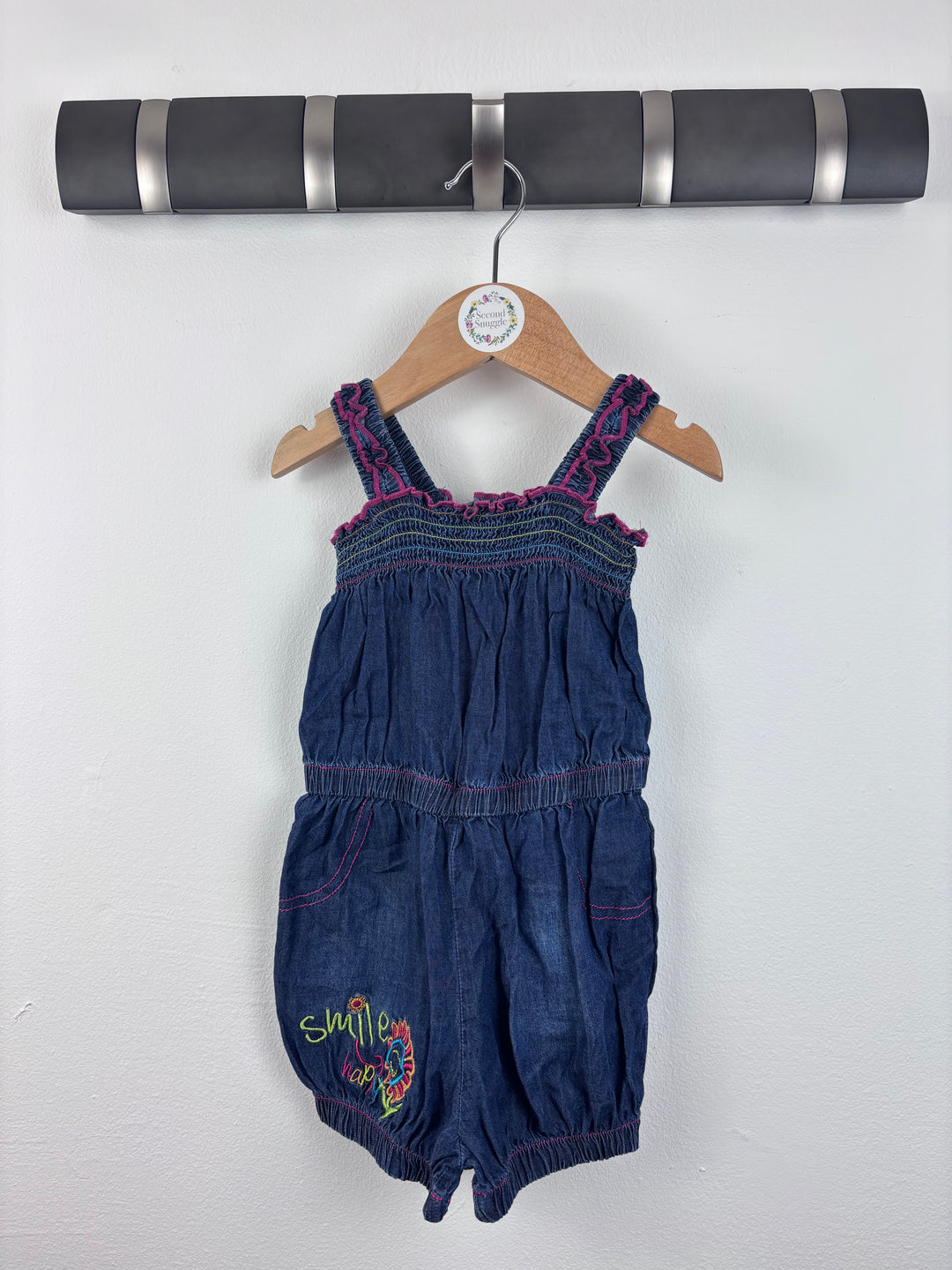 Woolworths Denim Playsuit 6-12 Months-Play Suits-Second Snuggle Preloved