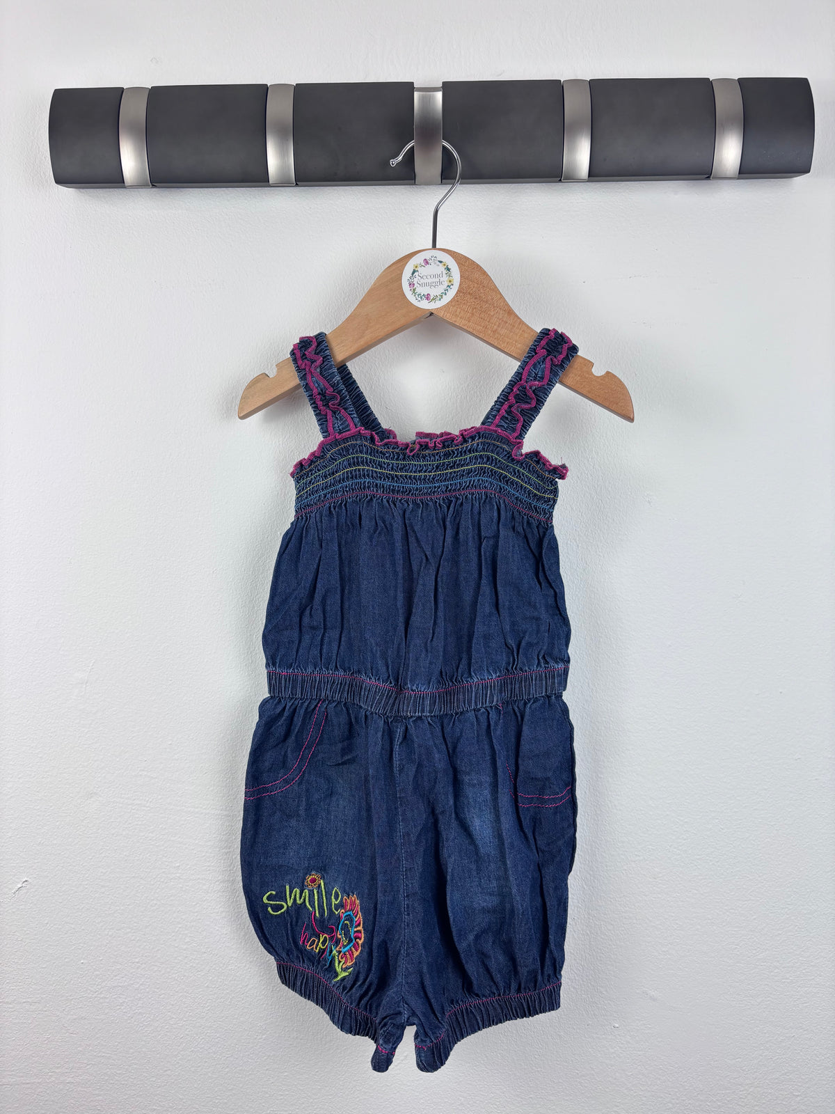 Woolworths Denim Playsuit 6-12 Months-Play Suits-Second Snuggle Preloved