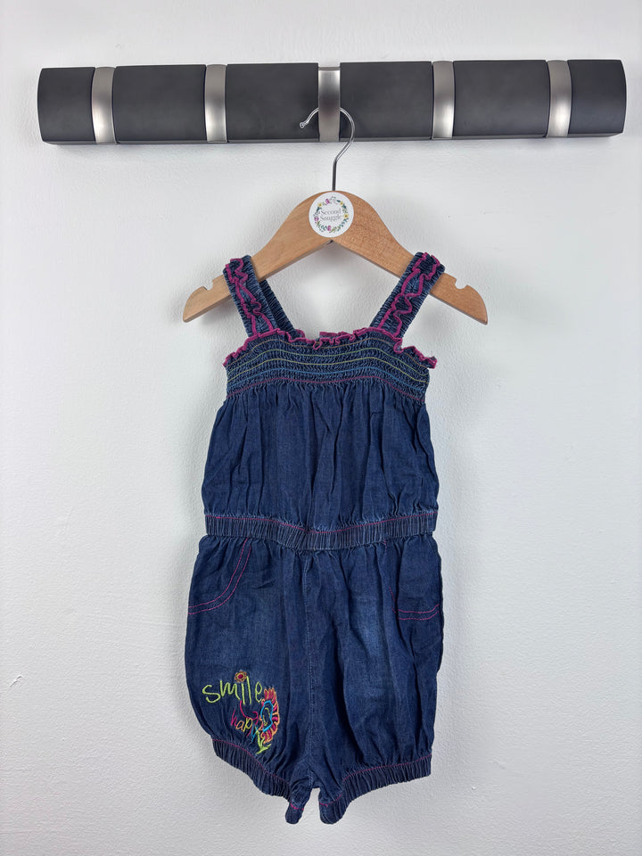 Woolworths Denim Playsuit 6-12 Months-Play Suits-Second Snuggle Preloved