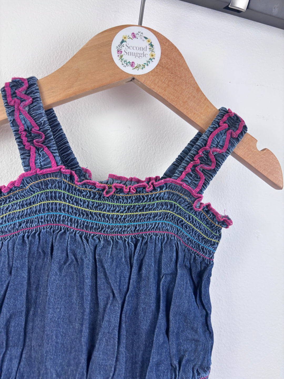 Woolworths Denim Playsuit 6-12 Months-Play Suits-Second Snuggle Preloved