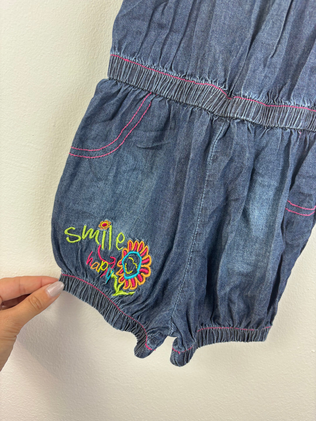 Woolworths Denim Playsuit 6-12 Months-Play Suits-Second Snuggle Preloved