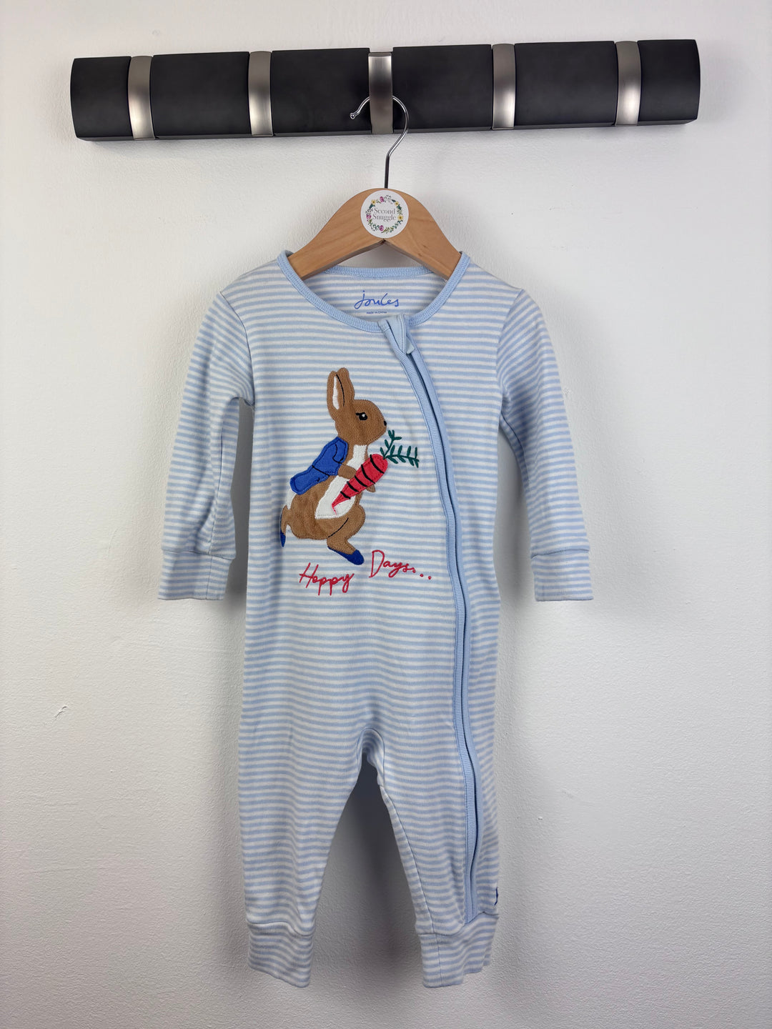 Joules Happy Days Sleepsuit 6–9 Months-Sleepsuits-Second Snuggle Preloved