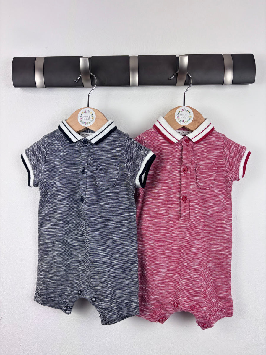Next Polo Romper Set Up To 1 Month-Rompers-Second Snuggle Preloved