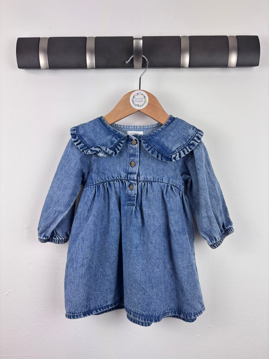 Next Denim Dress 6–9 Months-Dresses-Second Snuggle Preloved