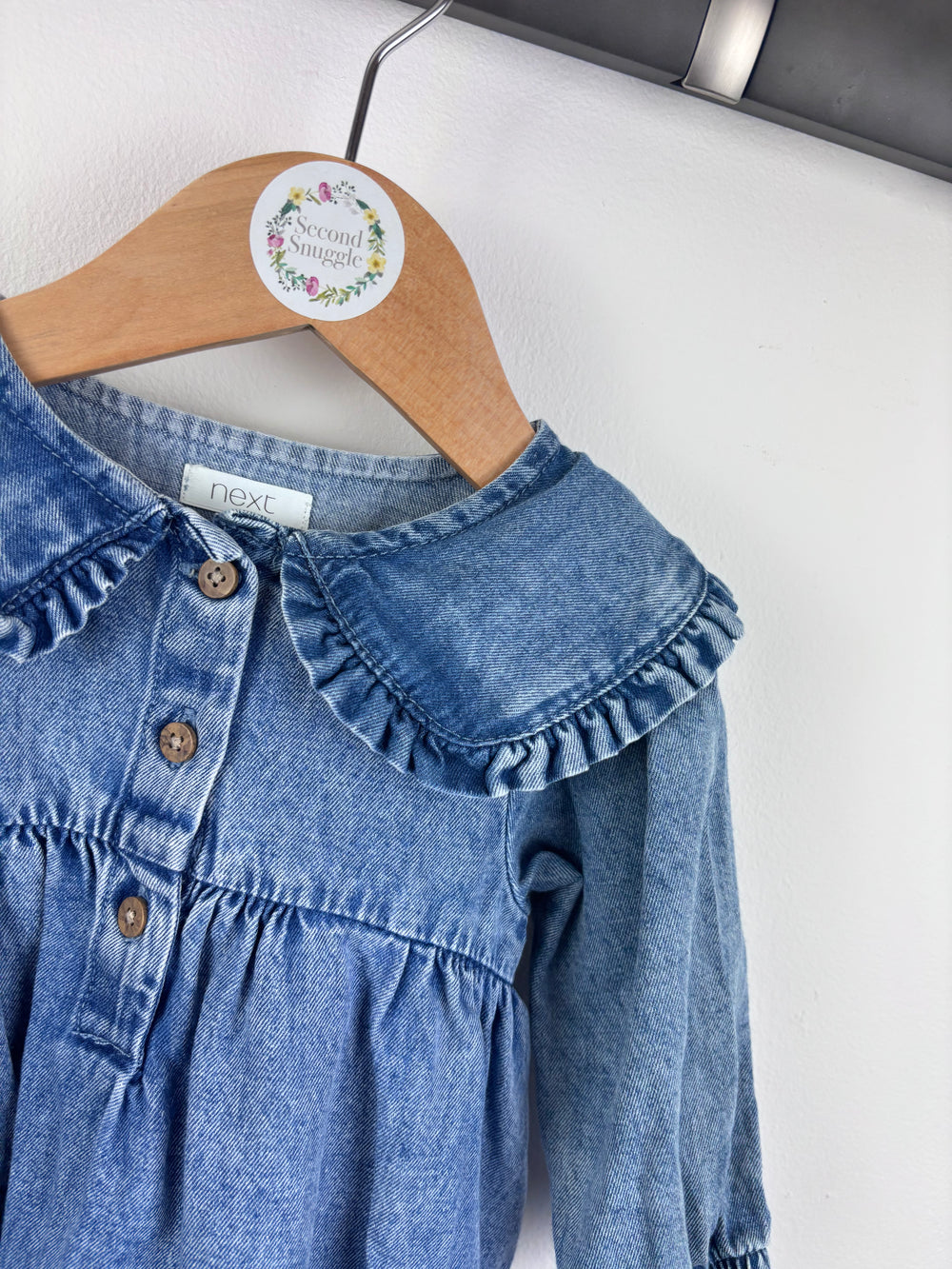 Next Denim Dress 6–9 Months-Dresses-Second Snuggle Preloved
