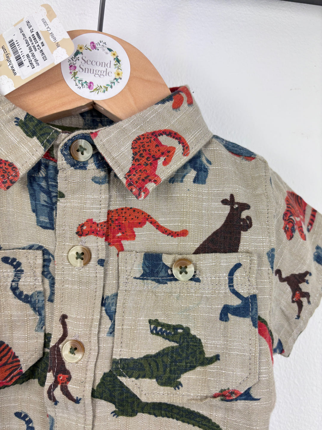 Hatley Animal Print Shirt 3–6 Months-Shirts-Second Snuggle Preloved