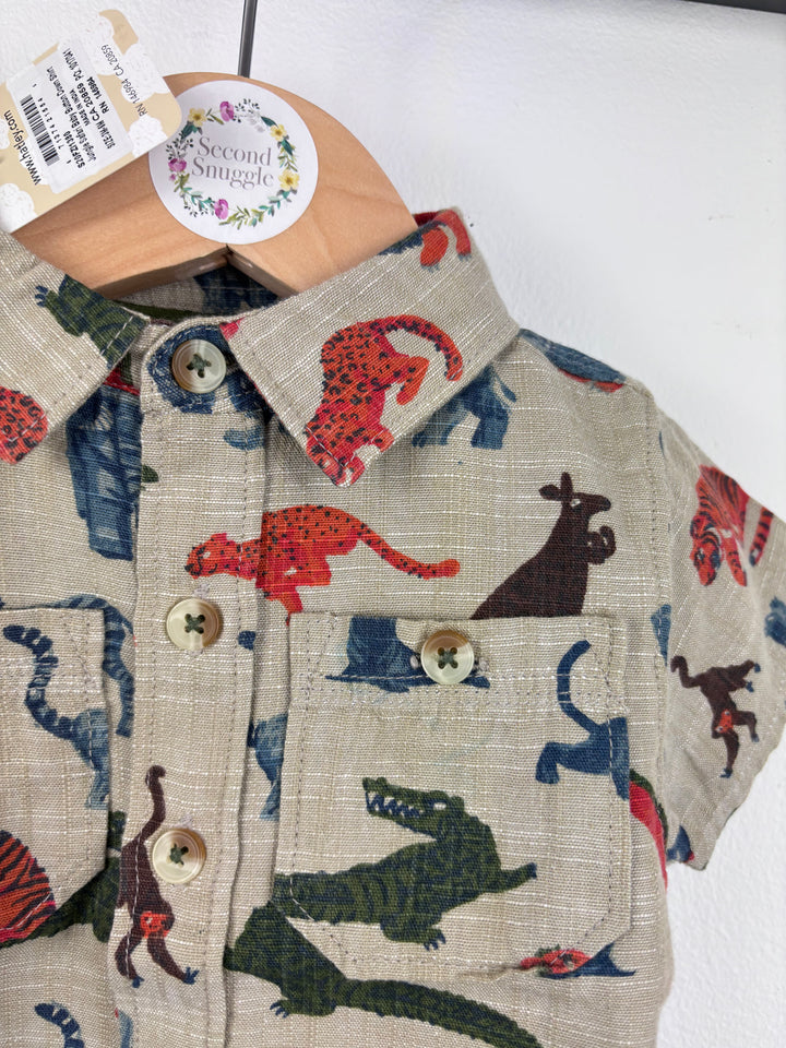 Hatley Animal Print Shirt 3–6 Months-Shirts-Second Snuggle Preloved