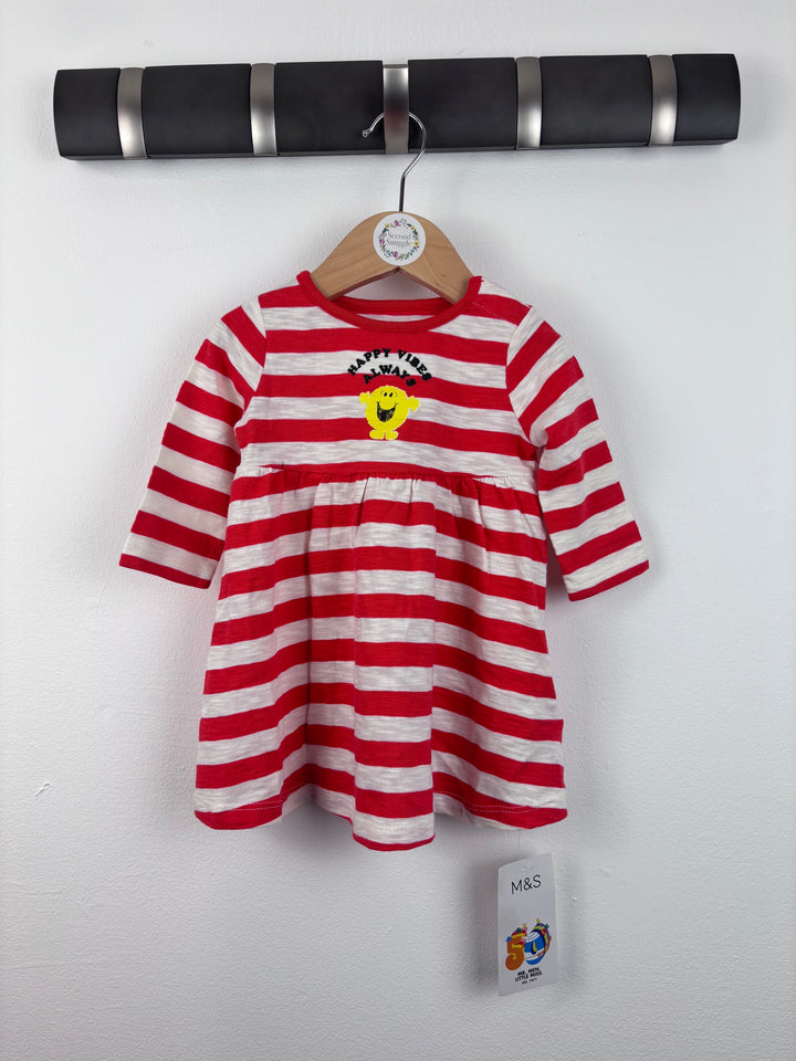 M&S Happy Vibes Dress 3–6 Months-Dresses-Second Snuggle Preloved