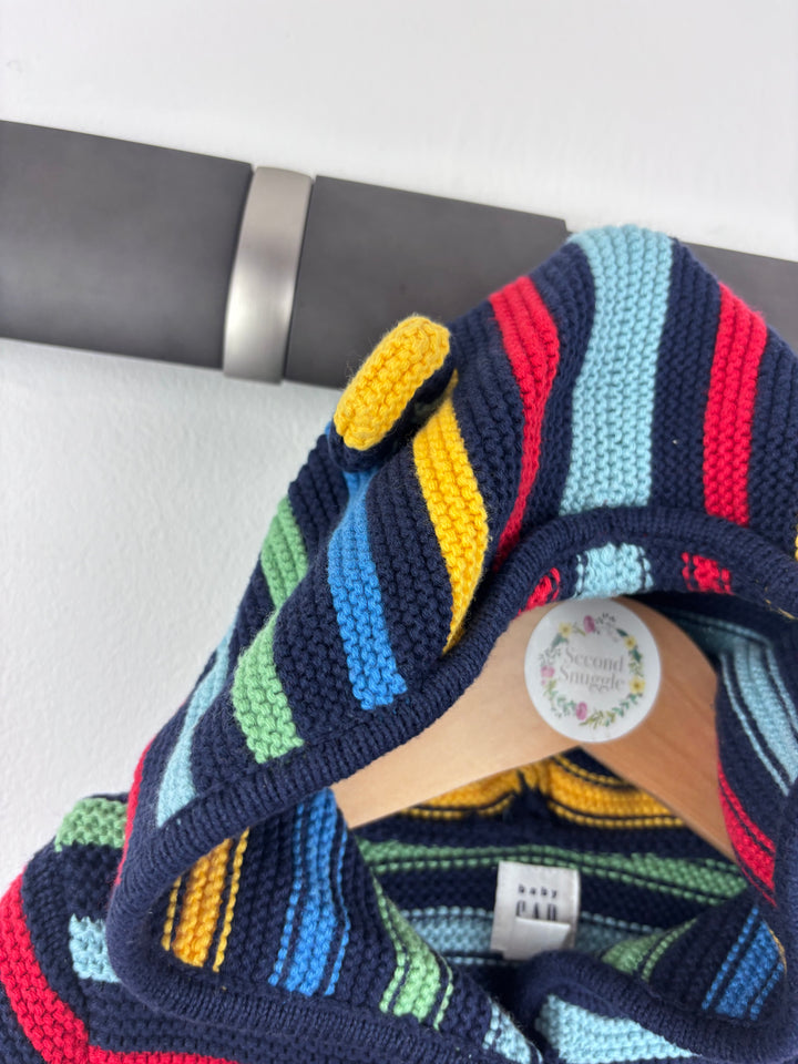 Baby Gap Rainbow Stripe Cardigan 3–6 Months-Cardigans-Second Snuggle Preloved