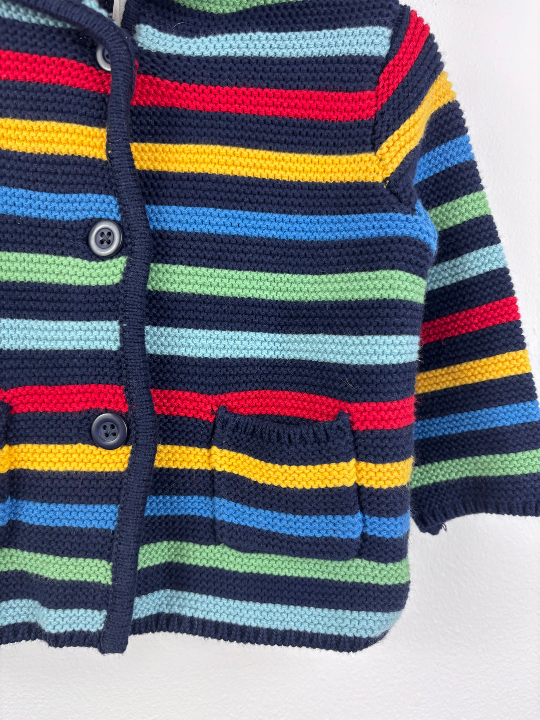 Baby Gap Rainbow Stripe Cardigan 3–6 Months-Cardigans-Second Snuggle Preloved