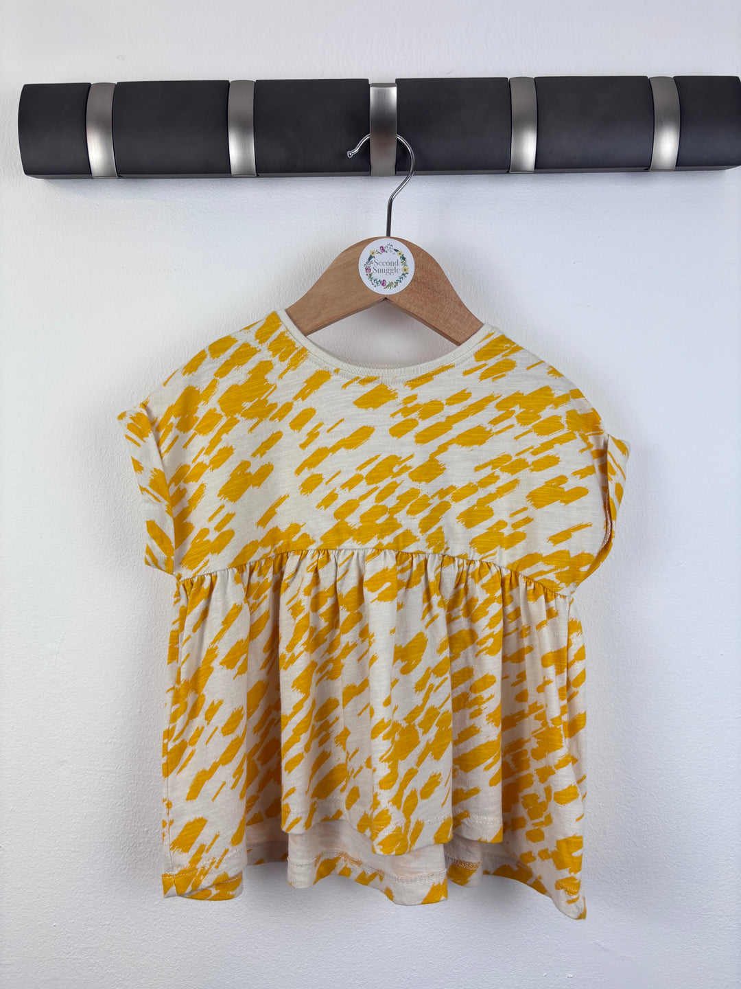 Next Yellow Print Dress 6–9 Months-Dresses-Second Snuggle Preloved