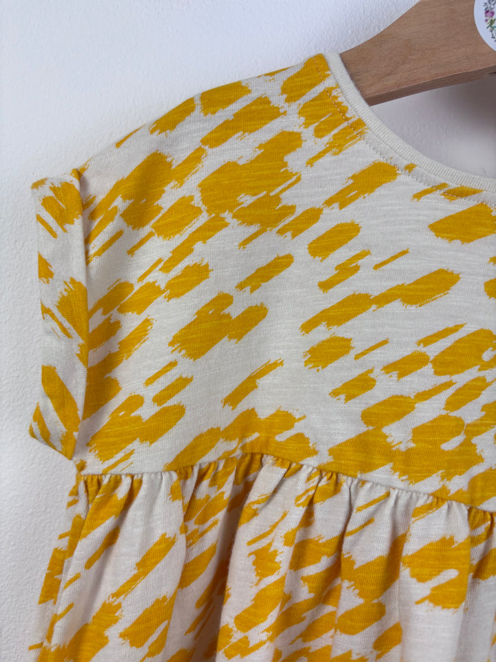 Next Yellow Print Dress 6–9 Months-Dresses-Second Snuggle Preloved