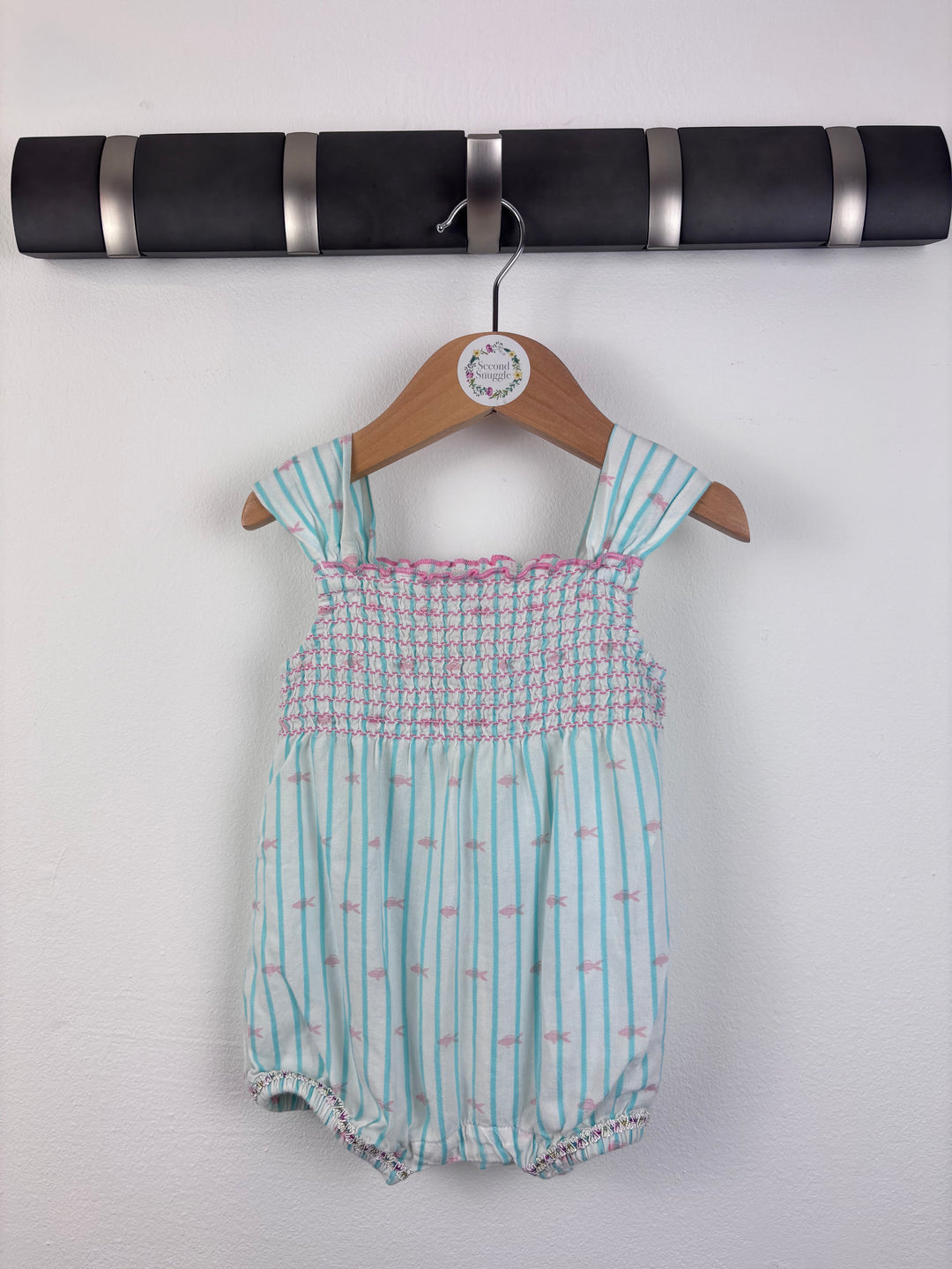 Hatley Striped Romper 6-9 Months -Rompers-Second Snuggle Preloved