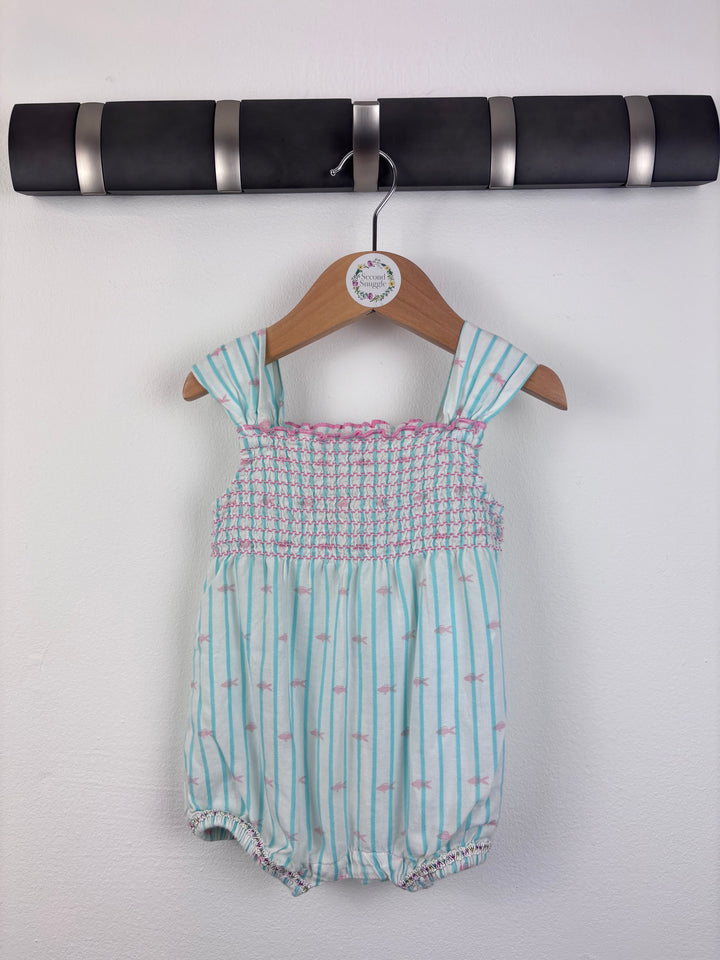 Hatley Striped Romper 6-9 Months -Rompers-Second Snuggle Preloved