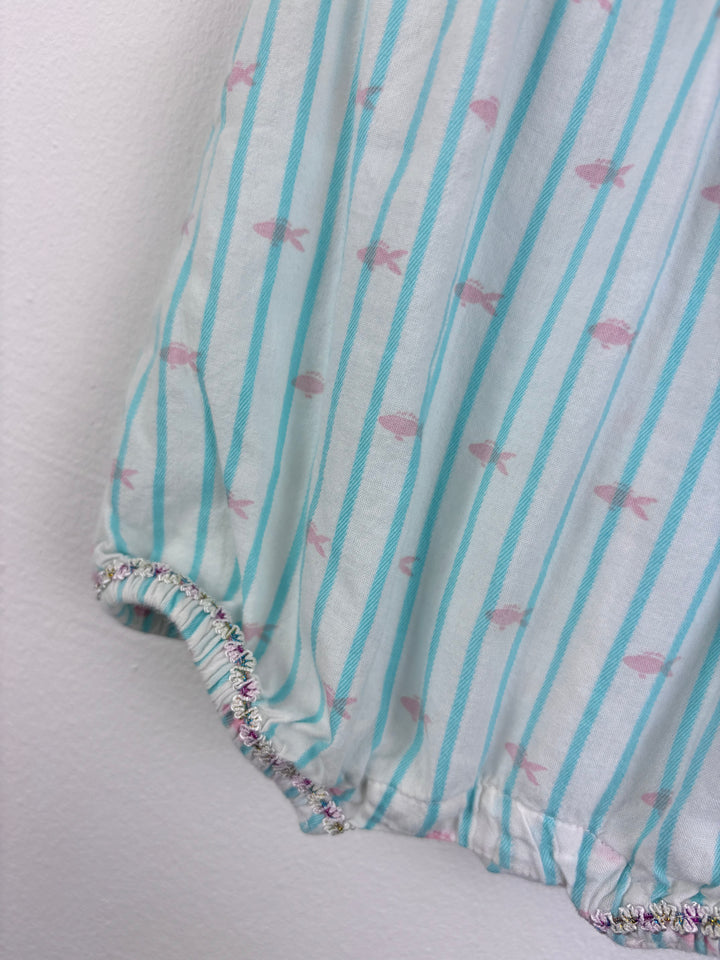 Hatley Striped Romper 6-9 Months -Rompers-Second Snuggle Preloved