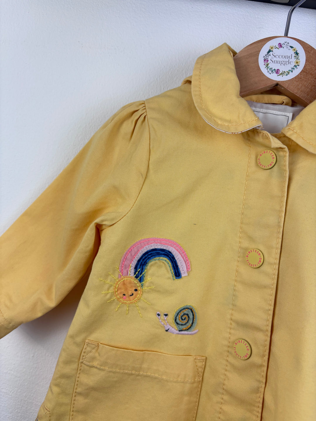 Next Yellow Bunny Coat 6-9 Months-Jackets-Second Snuggle Preloved