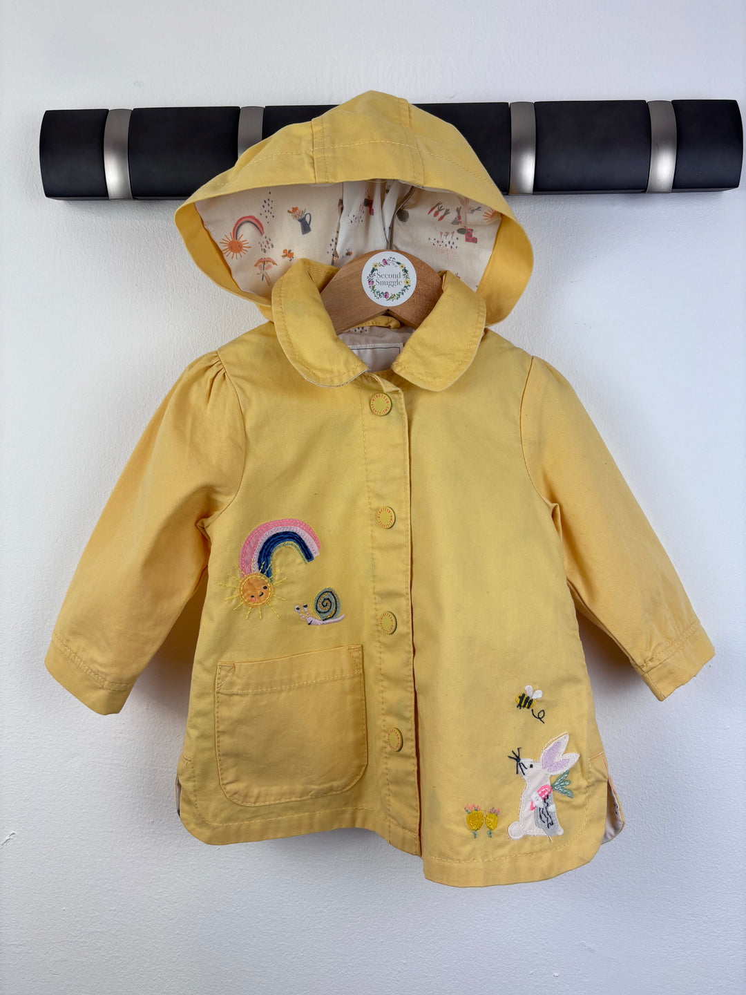 Next Yellow Bunny Coat 6-9 Months-Jackets-Second Snuggle Preloved