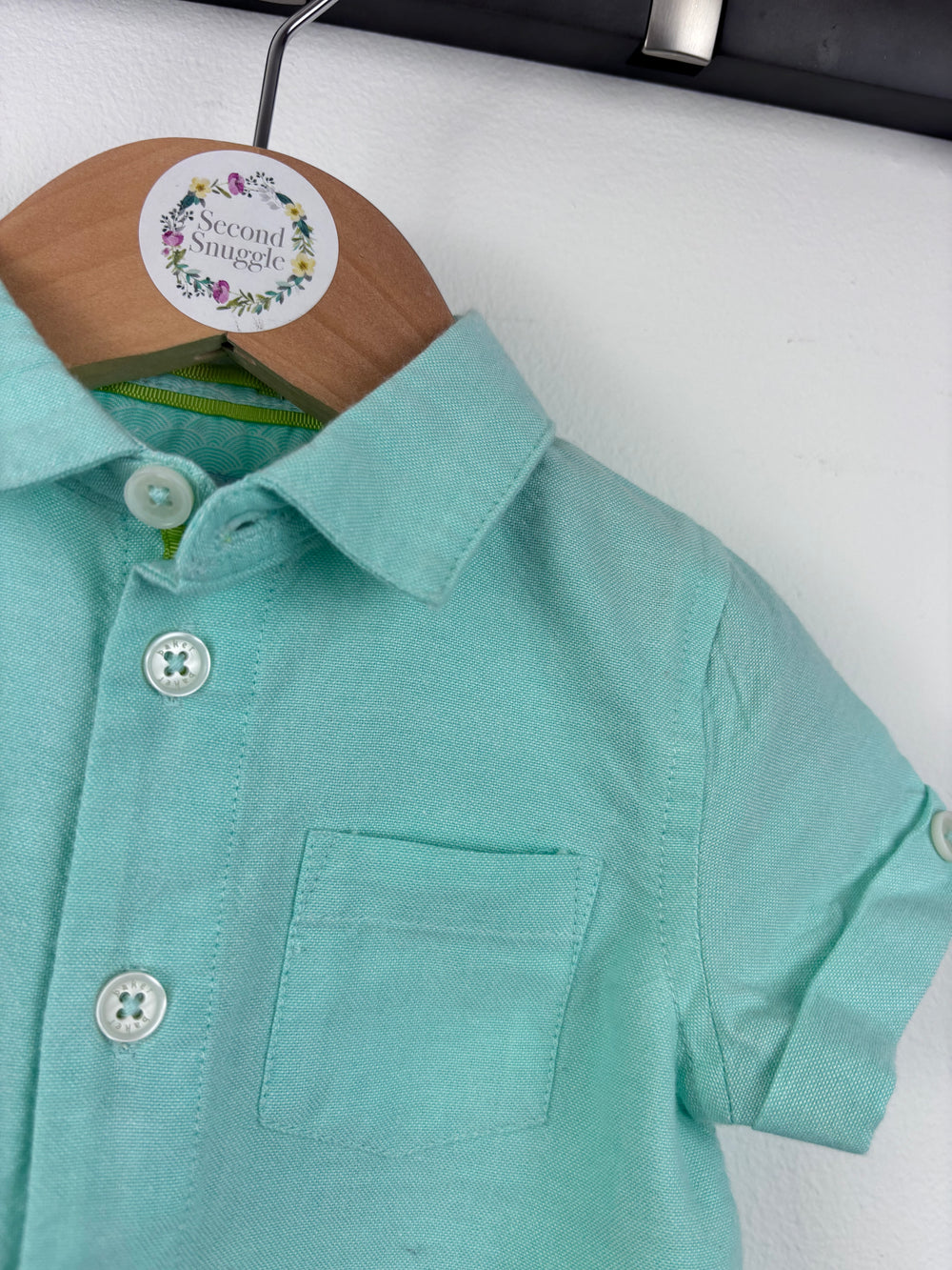 Ted Baker Green Shirt 0-3 Months-Shirts-Second Snuggle Preloved