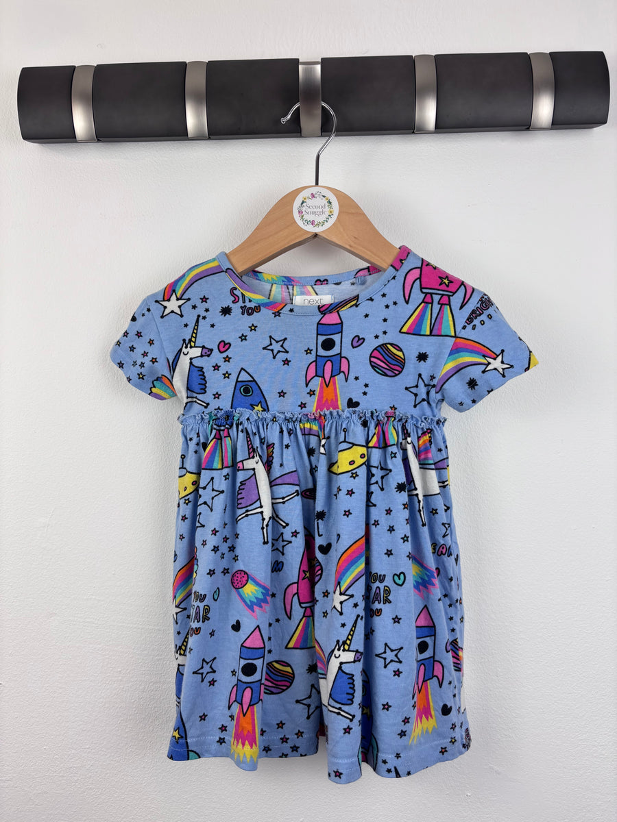Next Rocket Unicorn Dress 9-12 Months-Dresses-Second Snuggle Preloved