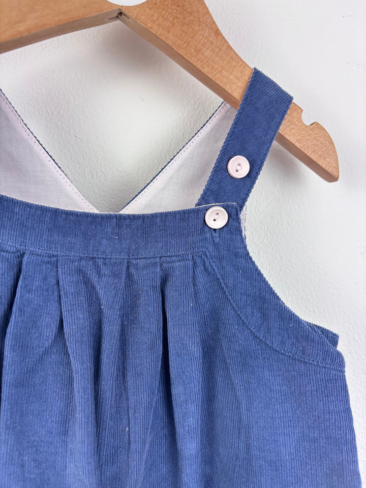 Little White Company Blue Cord Dress 3-6 Months-Dresses-Second Snuggle Preloved