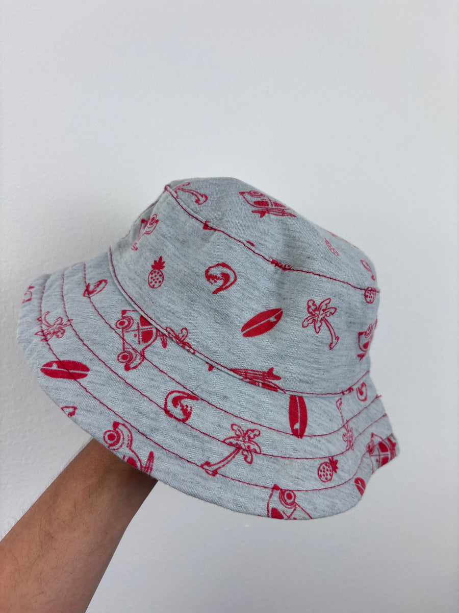 Tu Red Print Bucket Hat 3-6 Months-Hats-Second Snuggle Preloved