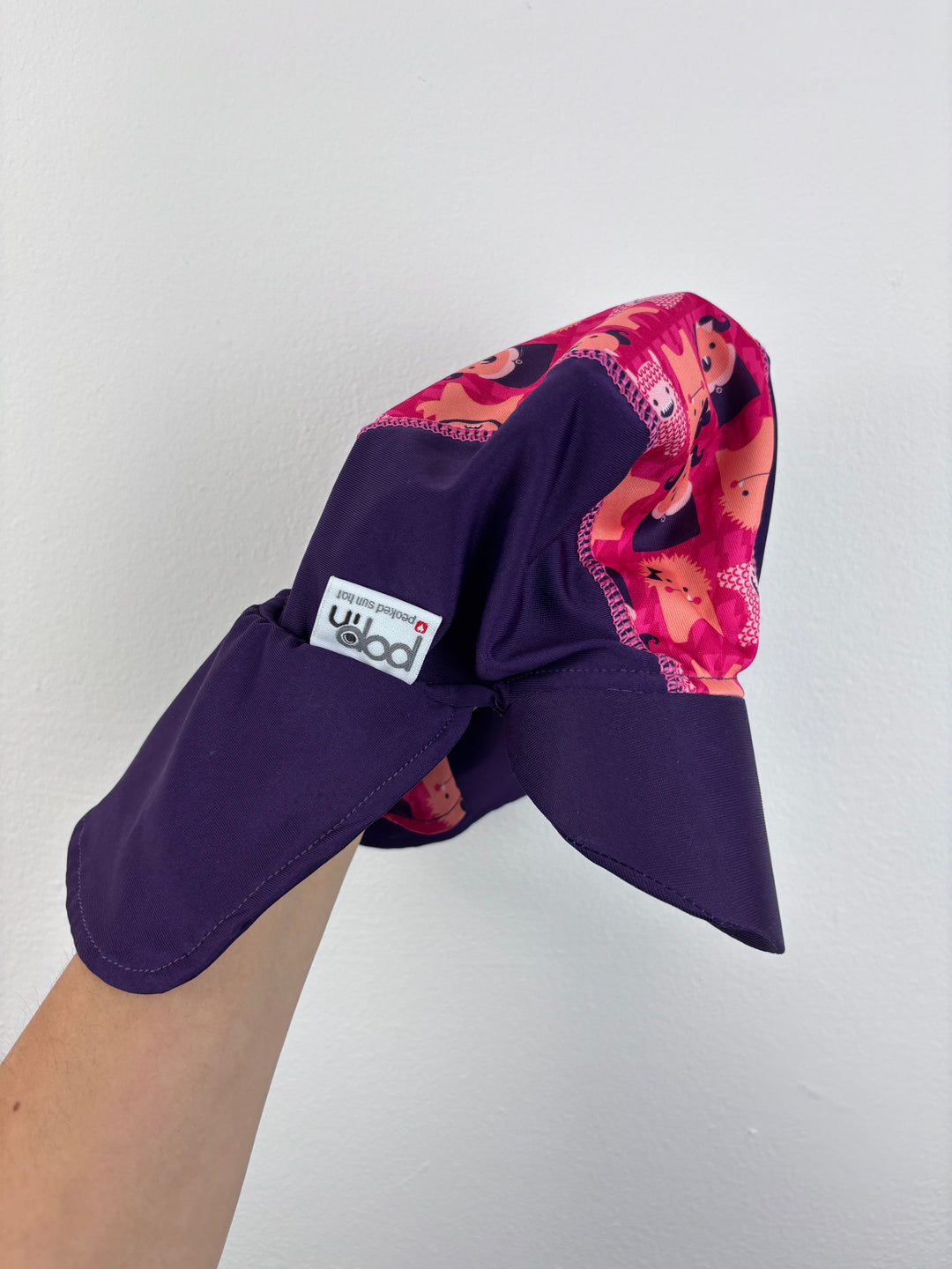 Pop In Purple Fox Sun Hat 0-6 Months-Hats-Second Snuggle Preloved