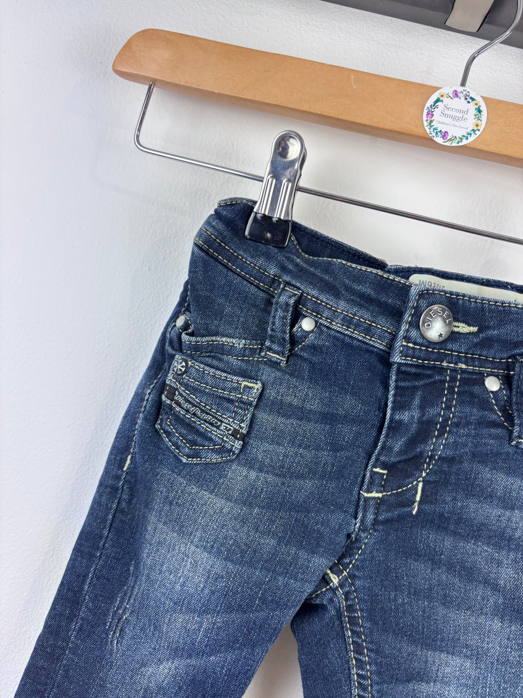 Diesel Dark Wash Jeans 6 Months-Trousers-Second Snuggle Preloved
