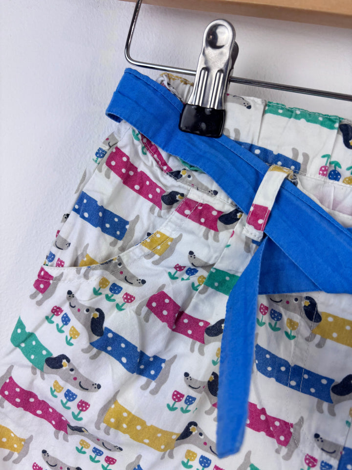 Frugi Dachshund Print Shorts 5-6 Years - PLAY-Shorts-Second Snuggle Preloved