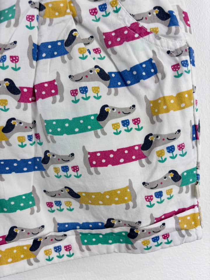 Frugi Dachshund Print Shorts 5-6 Years - PLAY-Shorts-Second Snuggle Preloved