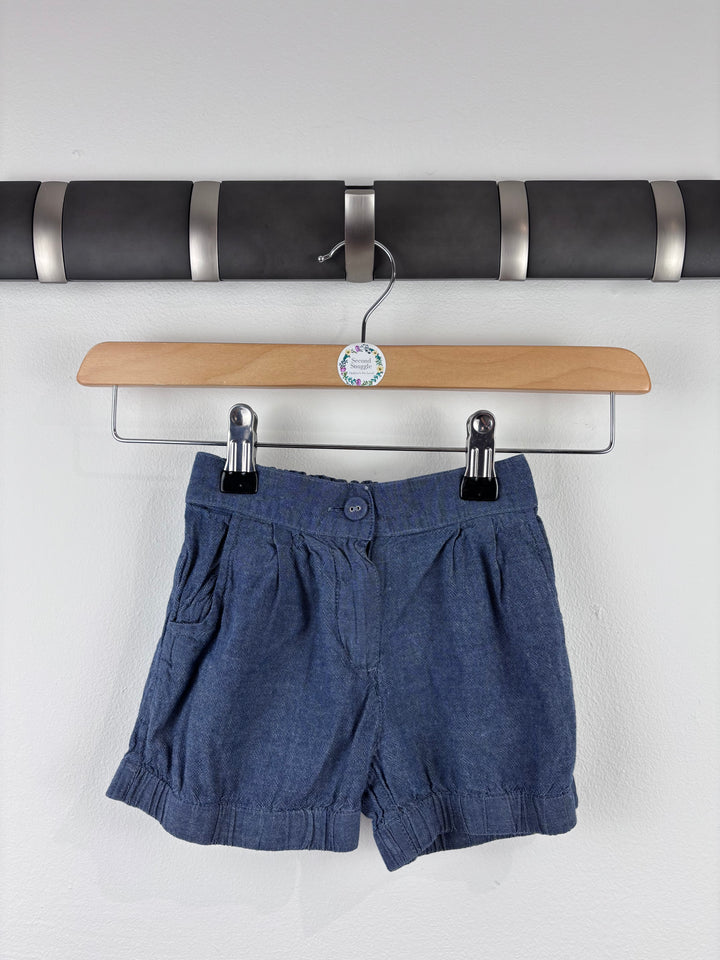 M&S Denim Look Shorts 2-3 Years (Marked 3-4)-Shorts-Second Snuggle Preloved