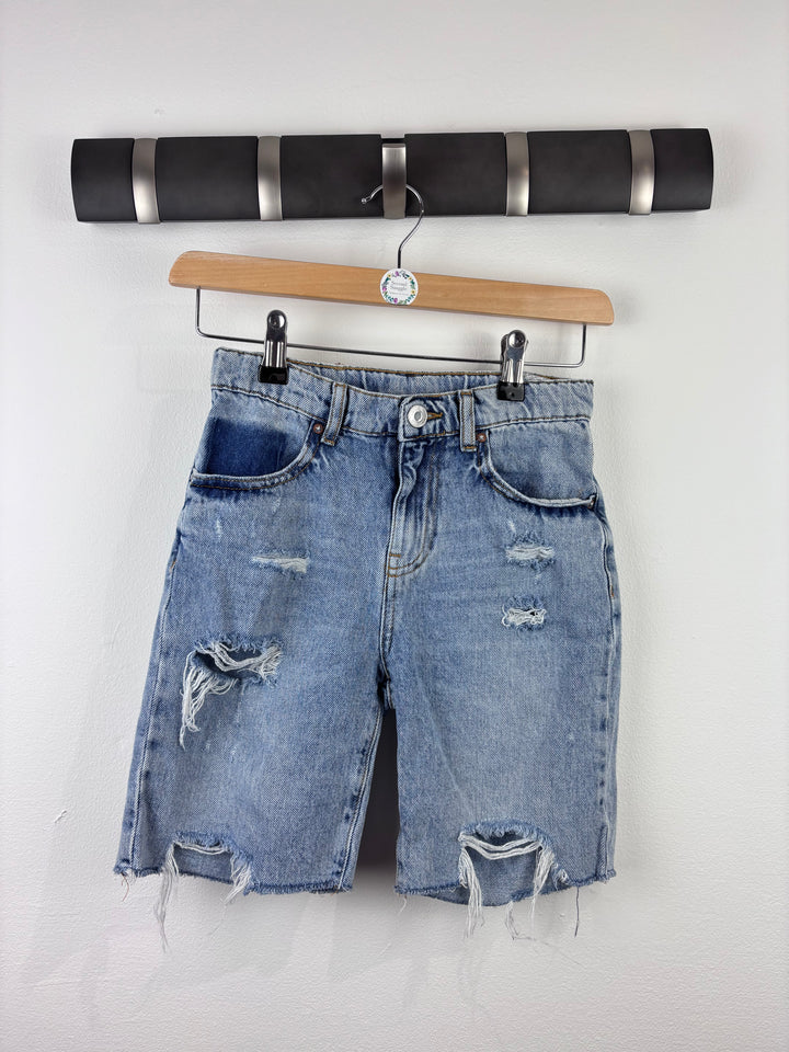 Zara Distressed Denim Shorts 9 Years-Shorts-Second Snuggle Preloved
