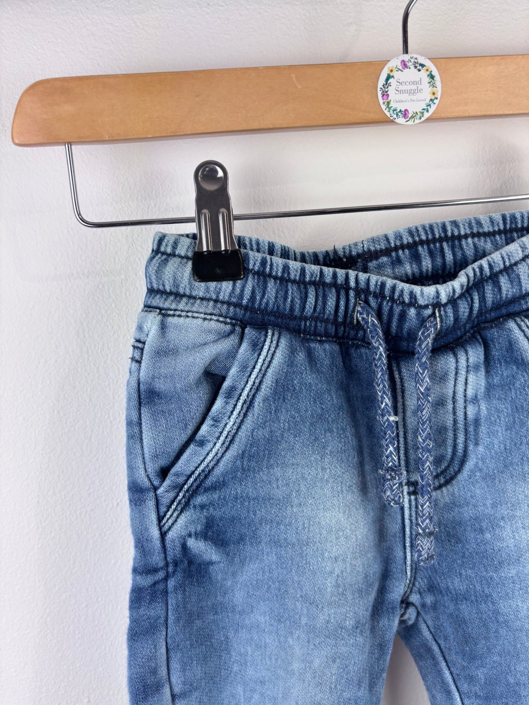 M&S Pull-On Jeans 9-12 Months-Trousers-Second Snuggle Preloved