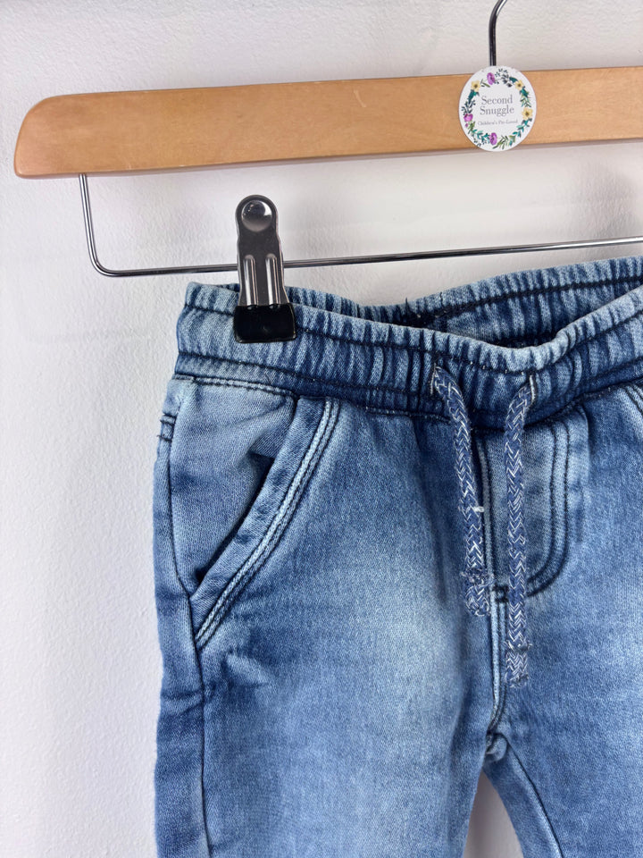 M&S Pull-On Jeans 9-12 Months-Trousers-Second Snuggle Preloved