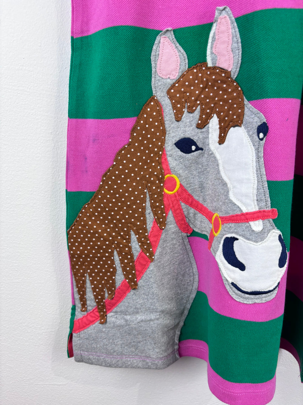 Boden Horse Stripe Polo Dress 6-7 Years-Dresses-Second Snuggle Preloved