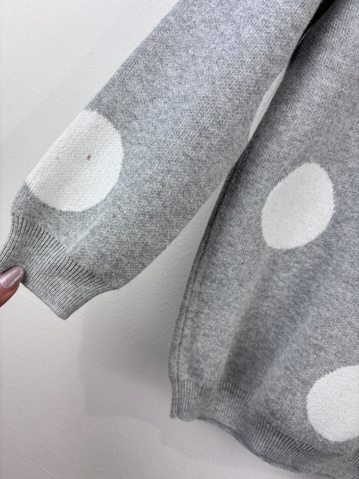 Crew Grey Polka Dot Jumper 6-7 Years-Jumpers-Second Snuggle Preloved