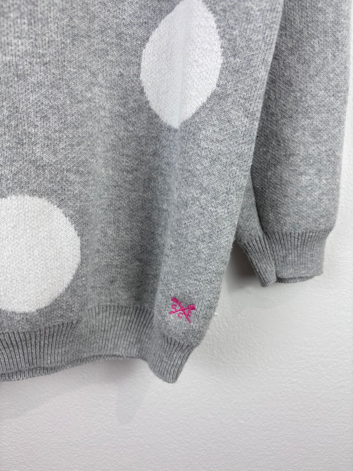 Crew Grey Polka Dot Jumper 6-7 Years-Jumpers-Second Snuggle Preloved