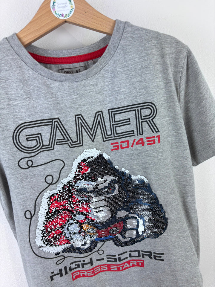 Next Gamer Sequin T-Shirt 6 Years-Tops-Second Snuggle Preloved