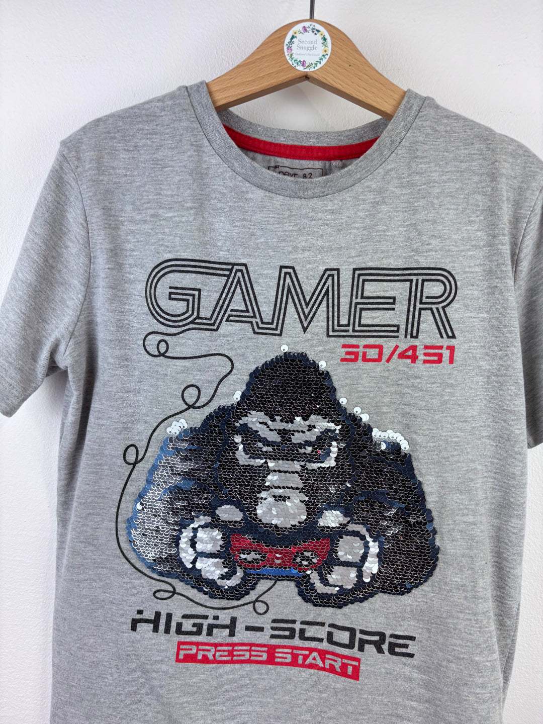 Next Gamer Sequin T-Shirt 6 Years-Tops-Second Snuggle Preloved