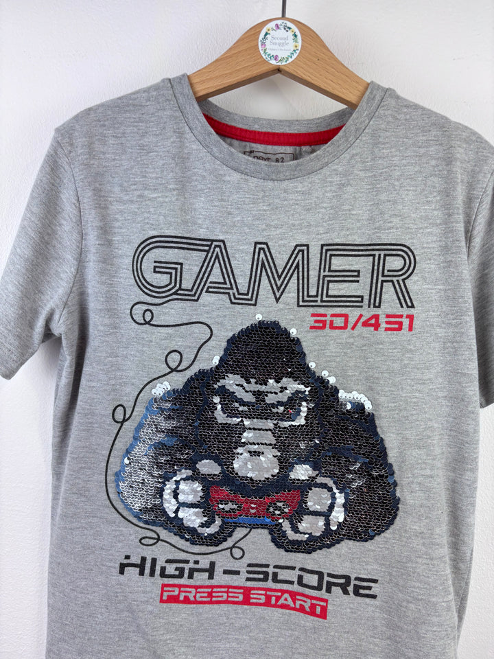 Next Gamer Sequin T-Shirt 6 Years-Tops-Second Snuggle Preloved