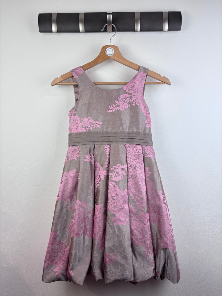 Monsoon Pink and Grey Floral Dress 9–10 Years-Dresses-Second Snuggle Preloved