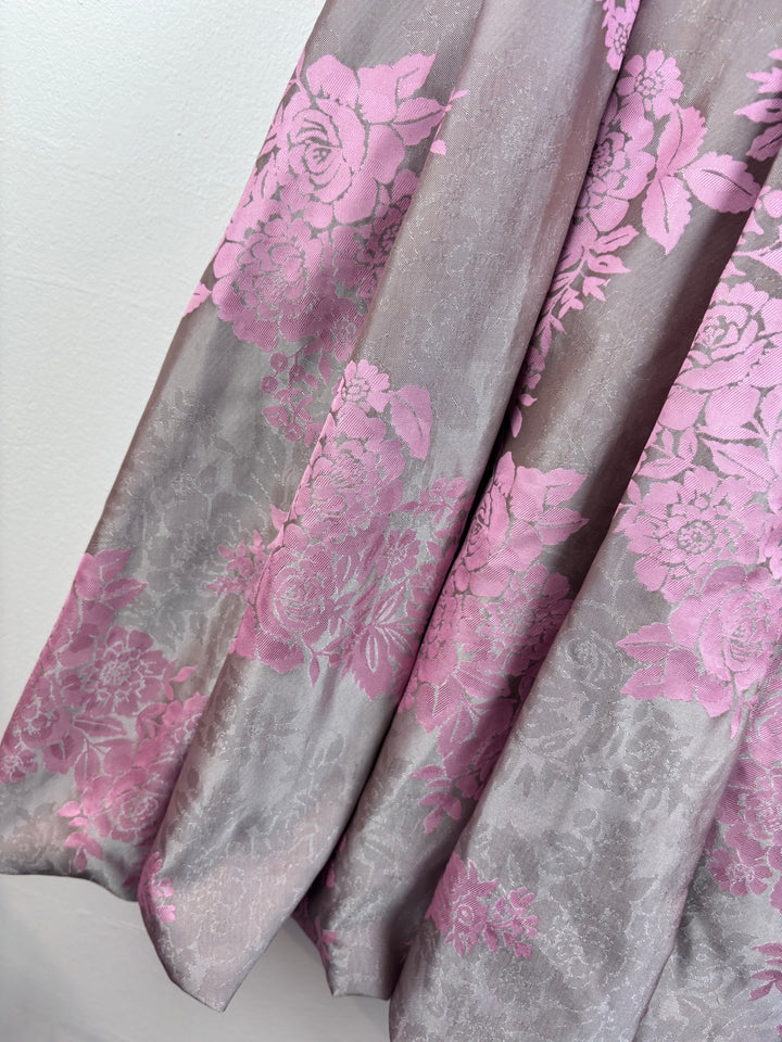 Monsoon Pink and Grey Floral Dress 9–10 Years-Dresses-Second Snuggle Preloved