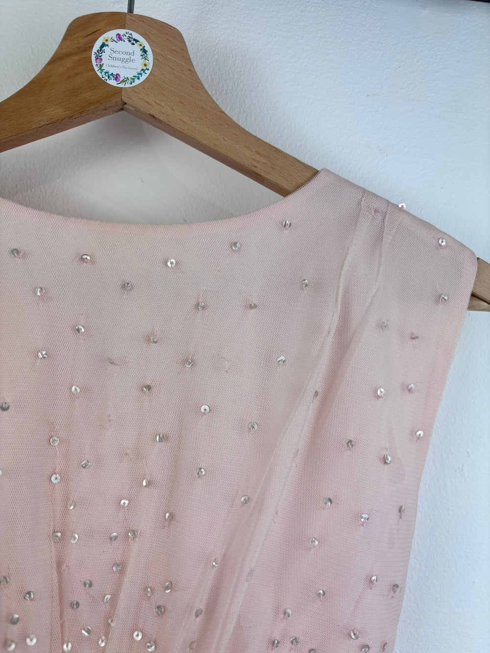 Next Pale Pink Sequin Dress 7 Years-Dresses-Second Snuggle Preloved