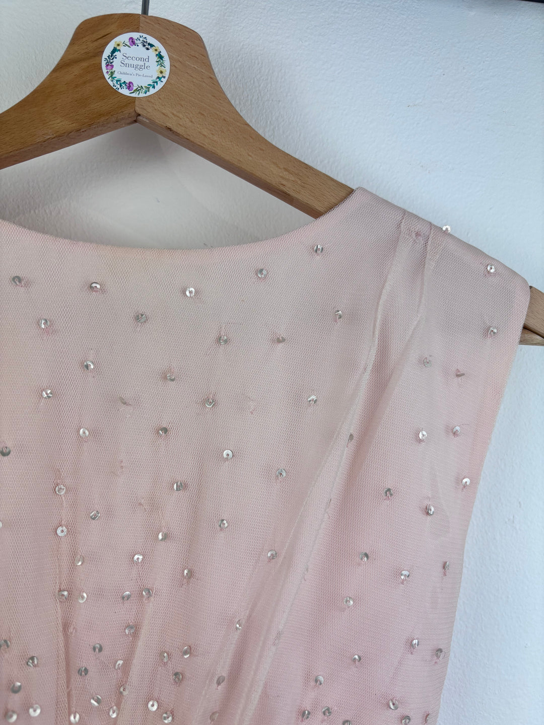Next Pale Pink Sequin Dress 7 Years-Dresses-Second Snuggle Preloved