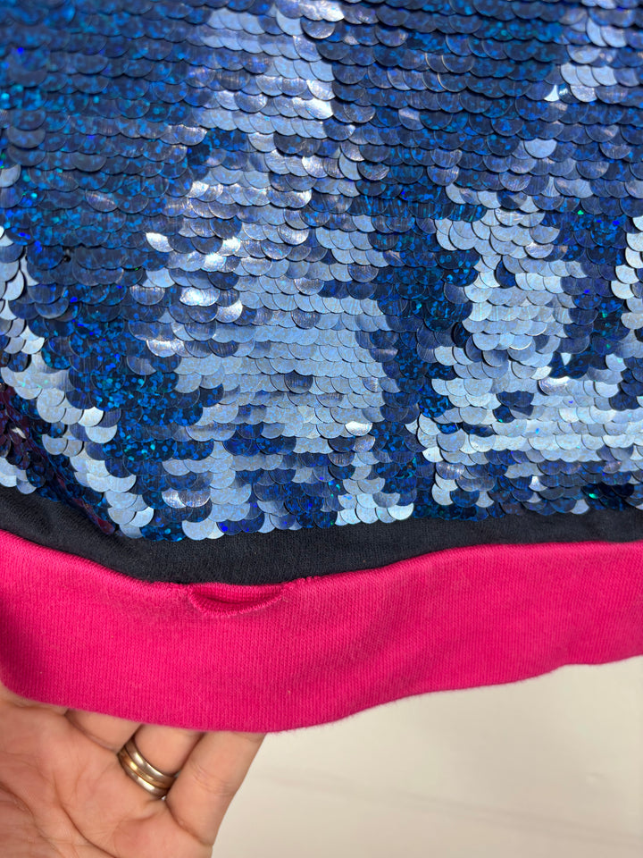 Desigual Navy and Sequin Sweatshirt 9–10 Years-Jumpers-Second Snuggle Preloved