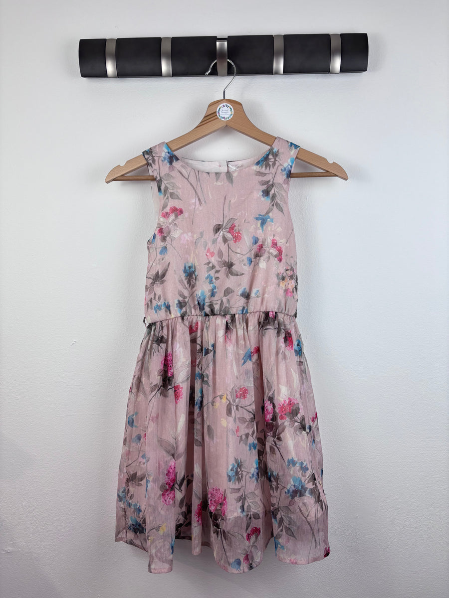 Next Pink and Blue Floral Dress 8–9 Years-Dresses-Second Snuggle Preloved