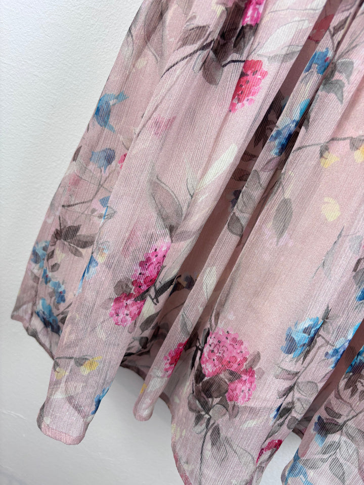 Next Pink and Blue Floral Dress 8–9 Years-Dresses-Second Snuggle Preloved